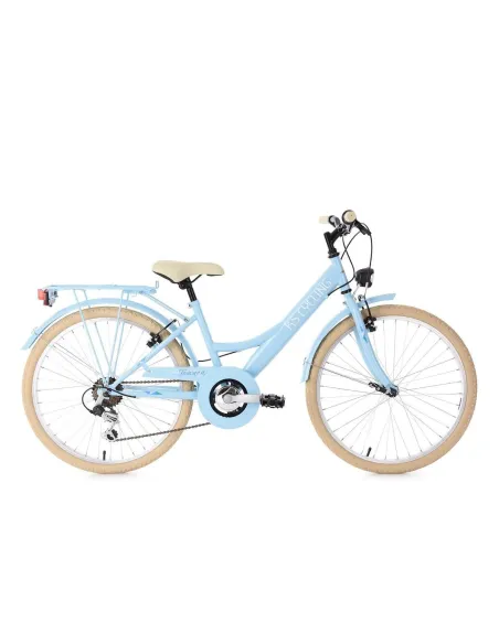 Dziewczęcy Rower Miejski 24 Bagażnik 6 Bieg Damka