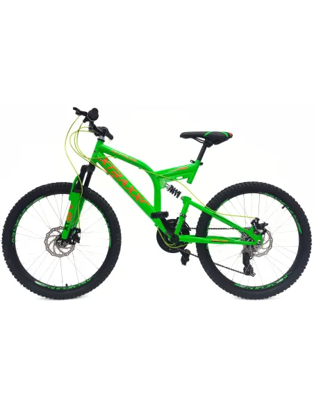 Rower Górski Dziecięcy 24 Młodzieżowy Pełna Amortyzacja Tarcze Microshift