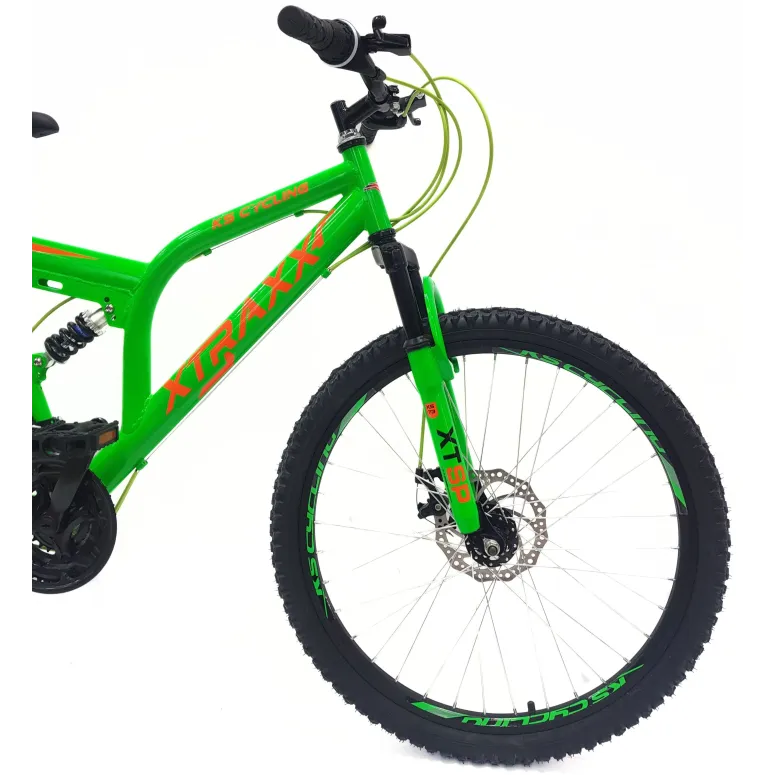 Rower Górski Dziecięcy 24 Młodzieżowy Pełna Amortyzacja Tarcze Microshift