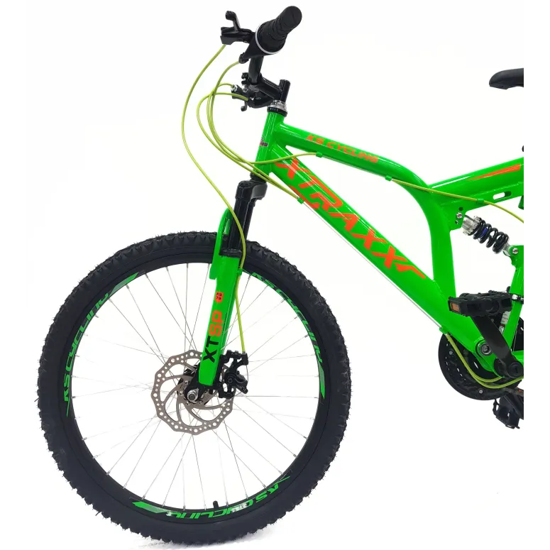 Rower Górski Dziecięcy 24 Młodzieżowy Pełna Amortyzacja Tarcze Microshift
