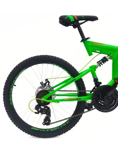 Rower Górski Dziecięcy 24 Młodzieżowy Pełna Amortyzacja Tarcze Microshift
