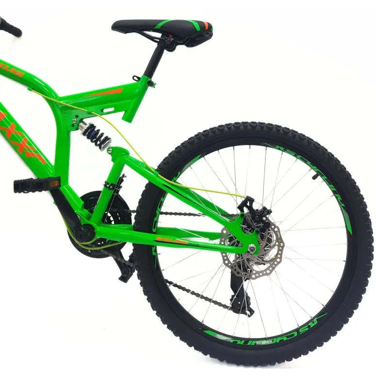 Rower Górski Dziecięcy 24 Młodzieżowy Pełna Amortyzacja Tarcze Microshift