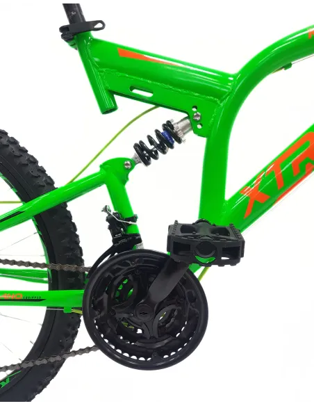 Rower Górski Dziecięcy 24 Młodzieżowy Pełna Amortyzacja Tarcze Microshift