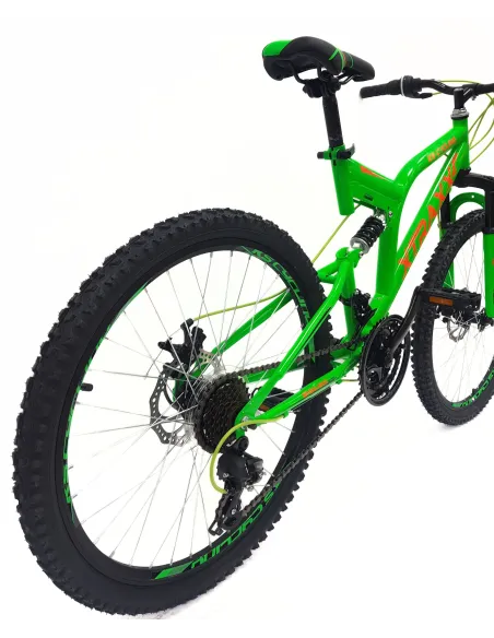 Rower Górski Dziecięcy 24 Młodzieżowy Pełna Amortyzacja Tarcze Microshift