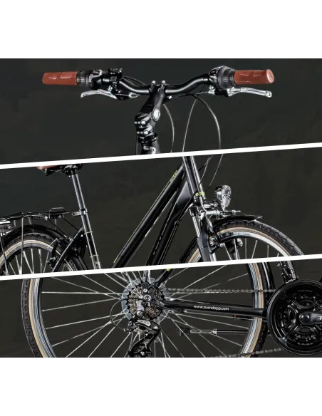 Rower Trekkingowy Damski 28 Aluminiowy Stopka Bagaż Oświetlenie Turystyczny