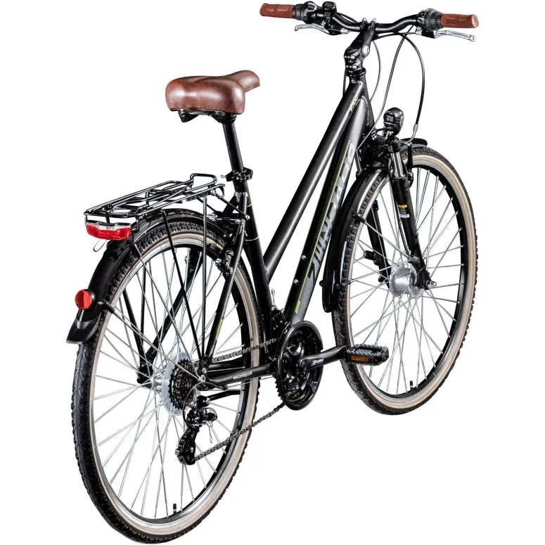 Rower Trekkingowy Damski 28 Aluminiowy Stopka Bagaż Oświetlenie Turystyczny