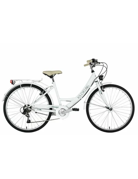 Rower Miejski Damski Dziewczęcy 26 Światła 6 Bieg