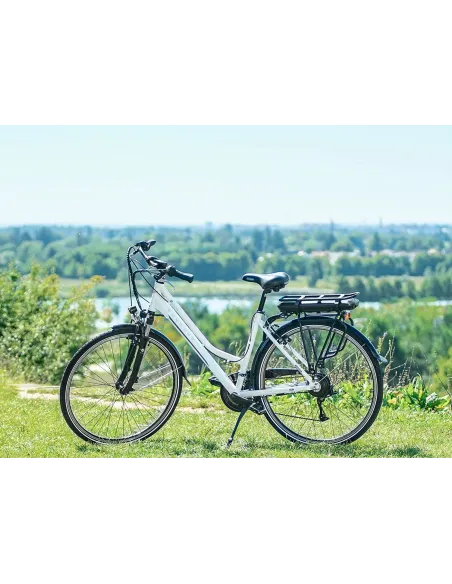 Elektryczny Rower Trekkingowy 28 Aluminiowy Wspomaganie 5 Trybów Dzwonek