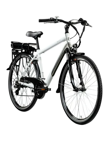 Elektryczny Rower Trekkingowy 28 Aluminiowy Wspomaganie 5 Trybów Dzwonek