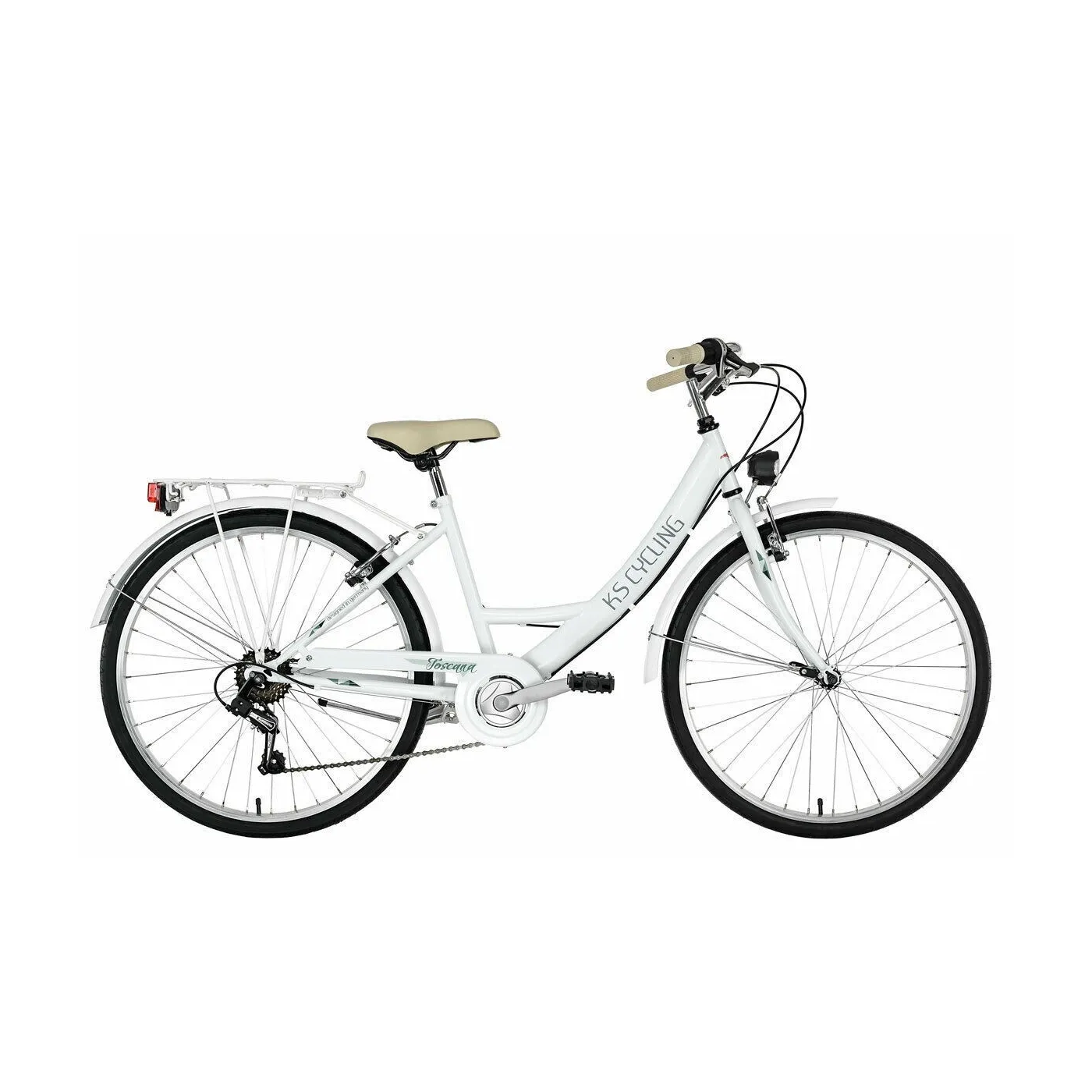 Rower Miejski Damski Dziewczęcy 26 Światła 6 Bieg