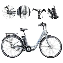 Elektryczny Rower Miejski 28 Damka ALU 10.4 Ah Wspomaganie 5 Trybów Kontra