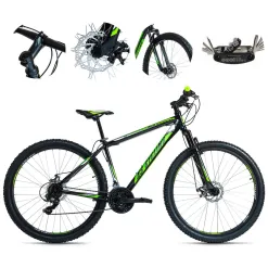 Rower Górski 29 MTB Hardtail Amortyzacja Tarcze Dzwonek Revoshift Tourney