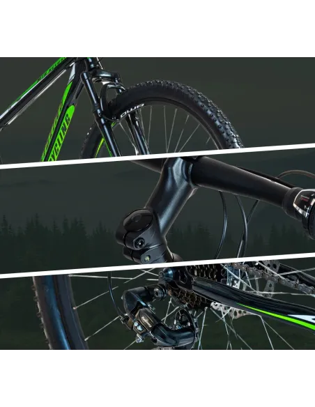 Rower Górski 29 MTB Hardtail Amortyzacja Tarcze Dzwonek Revoshift Tourney