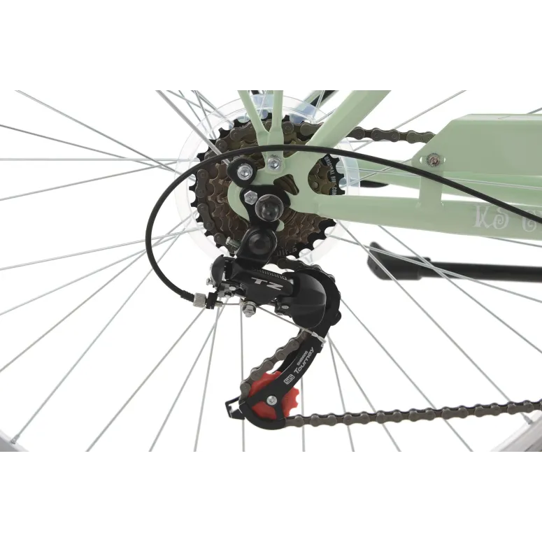 Damski Rower Miejski 28 Światła Bagażnik 6 Biegów