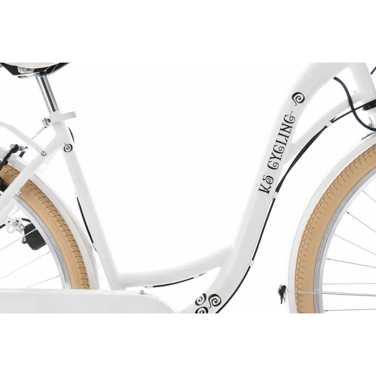 Rower Miejski Damski Retro 28 Dziewczęcy 6 Biegów