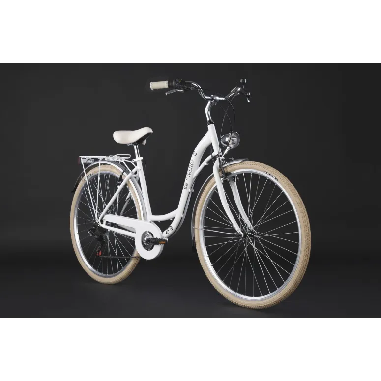 Rower Miejski Damski Retro 28 Dziewczęcy 6 Biegów