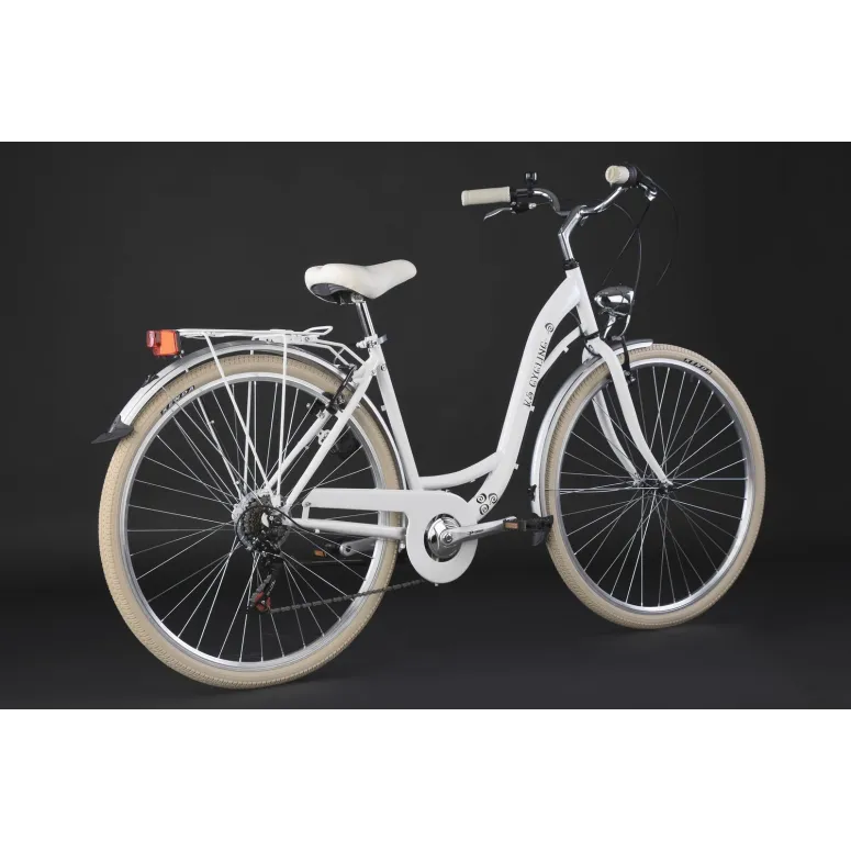 Rower Miejski Damski Retro 28 Dziewczęcy 6 Biegów