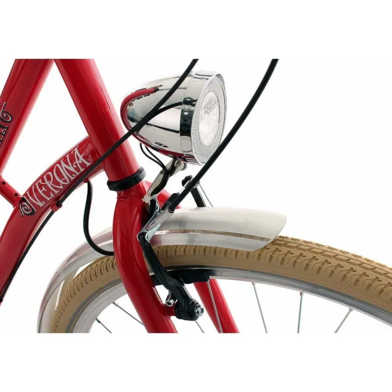 Damski Rower Miejski Retro 28 Jasne Opony Sakwy