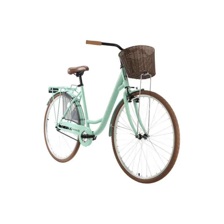 Damski Rower Miejski 28 Damka Jednobiegowy Z Koszykiem Stalowy Kontra