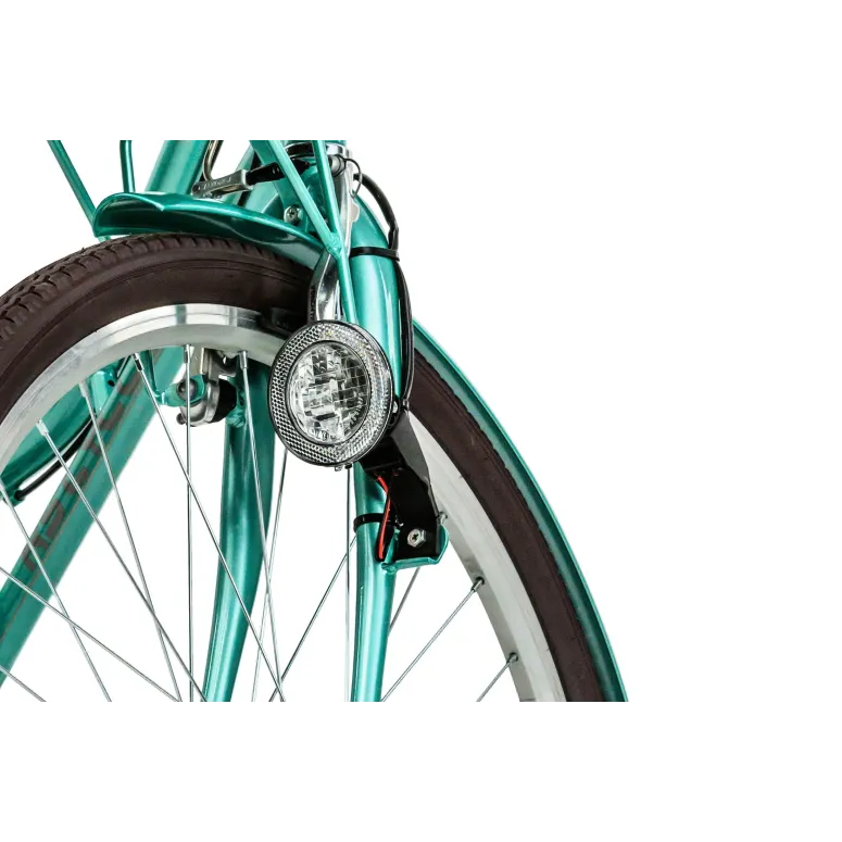 Miejski Rower Damski Dziewczęcy 26 Koszyk Światła Bagażnik V Brake Stalowy