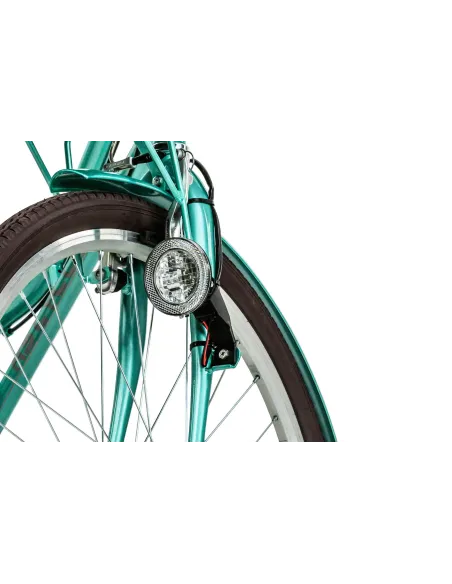 Miejski Rower Damski Dziewczęcy 26 Koszyk Światła Bagażnik V Brake Stalowy