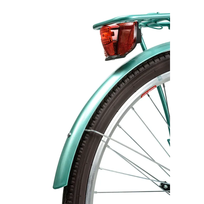 Miejski Rower Damski Dziewczęcy 26 Koszyk Światła Bagażnik V Brake Stalowy