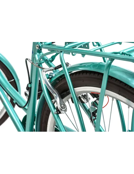 Miejski Rower Damski Dziewczęcy 26 Koszyk Światła Bagażnik V Brake Stalowy