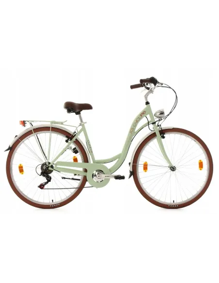 Rower Miejski Damski 28 Stal Oświetlenie Błotniki Bagażnik Dynamo Retro