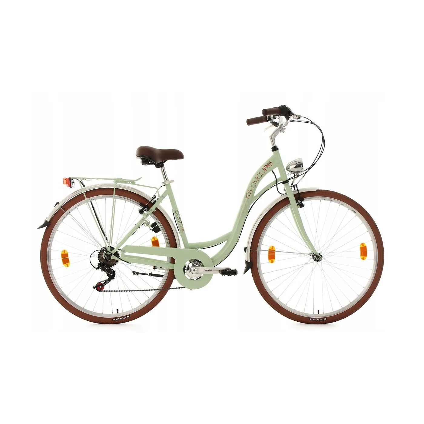 Rower Miejski Damski 28 Stal Oświetlenie Błotniki Bagażnik Dynamo Retro