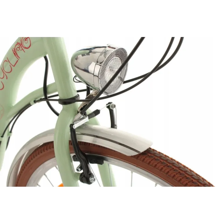 Rower Miejski Damski 28 Stal Oświetlenie Błotniki Bagażnik Dynamo Retro