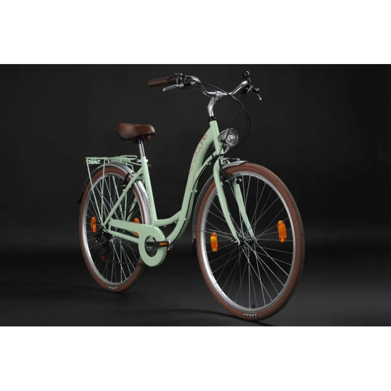 Rower Miejski Damski 28 Stal Oświetlenie Błotniki Bagażnik Dynamo Retro