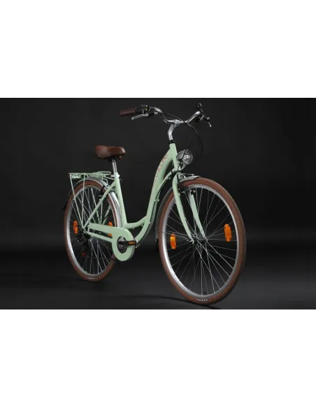 Rower Miejski Damski 28 Stal Oświetlenie Błotniki Bagażnik Dynamo Retro