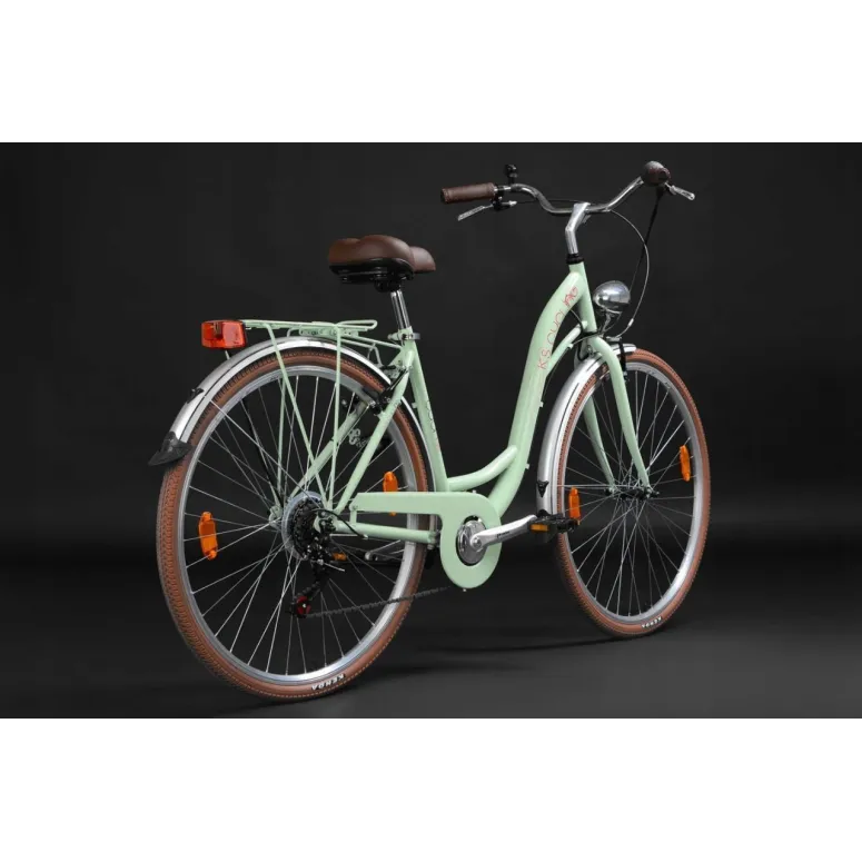 Rower Miejski Damski 28 Stal Oświetlenie Błotniki Bagażnik Dynamo Retro