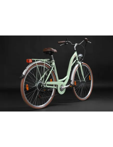 Rower Miejski Damski 28 Stal Oświetlenie Błotniki Bagażnik Dynamo Retro
