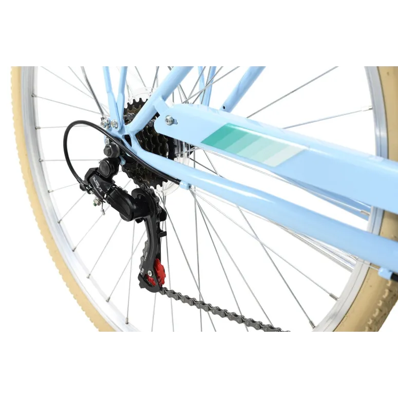 Rower Miejski 26 Damka Dziewczęcy Z Koszykiem Światła Bagażnik V Brake