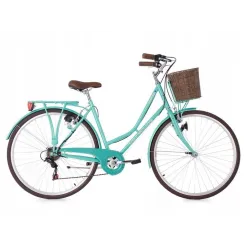 Damski Rower Miejski 28 Retro Damka Z Koszykiem Bagażnik Światła
