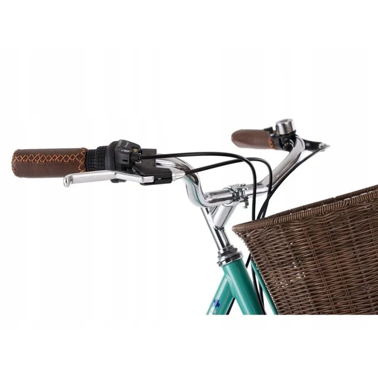 Damski Rower Miejski 28 Retro Damka Z Koszykiem Bagażnik Światła