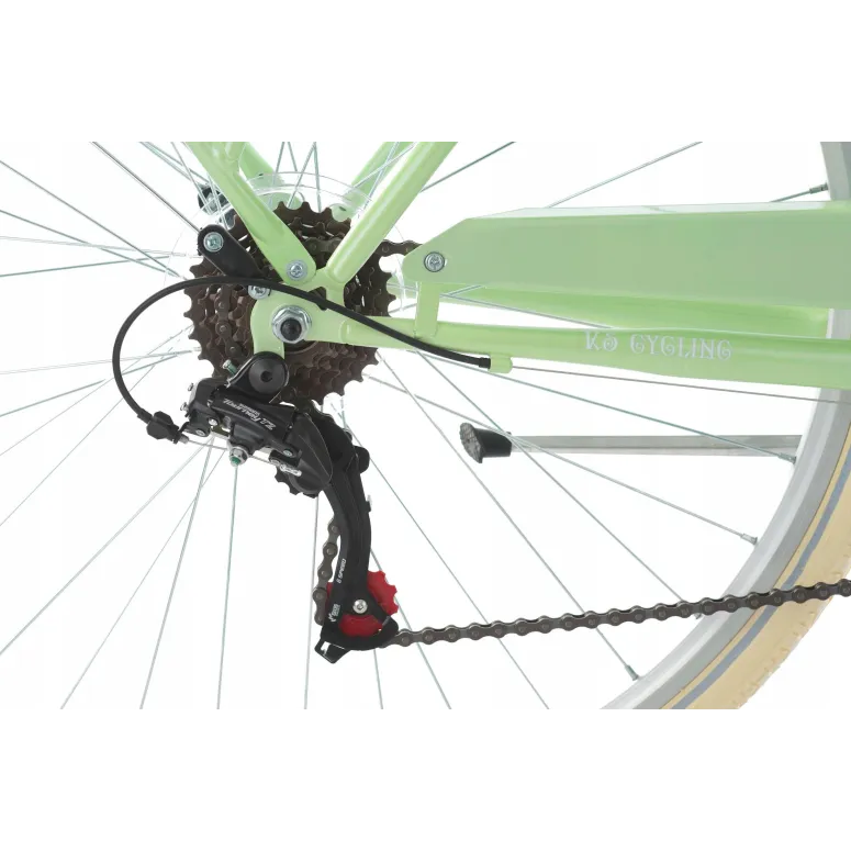 Rower Miejski Damski 28 Światła 6 Biegów Damka