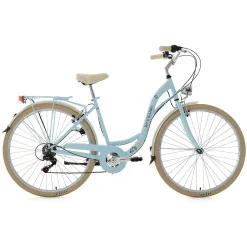 Miejski Rower Damski 28 6 Biegów Bagażnik Światła