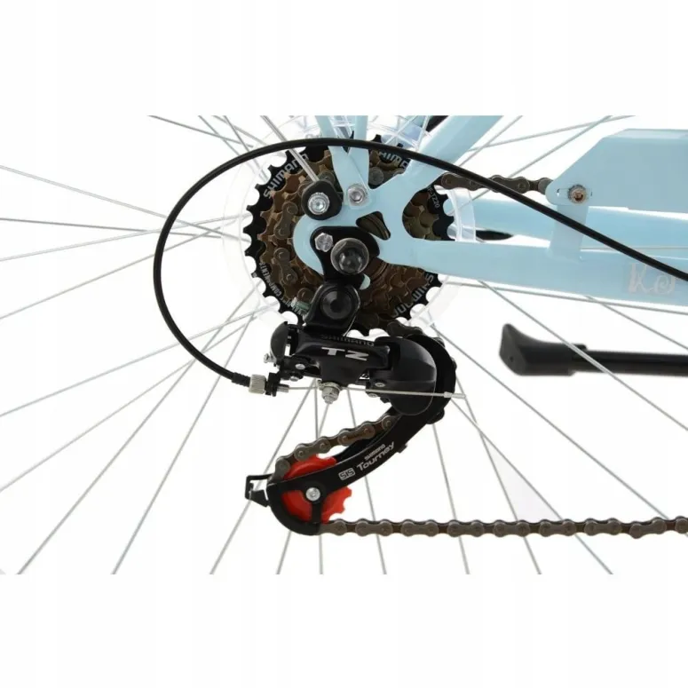 Miejski Rower Damski 28 6 Biegów Bagażnik Światła