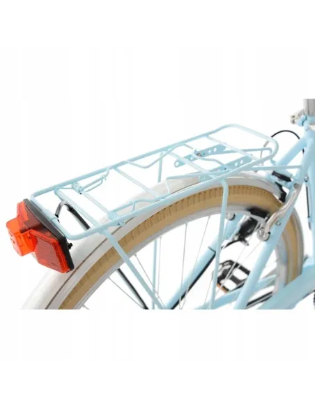 Miejski Rower Damski 28 6 Biegów Bagażnik Światła