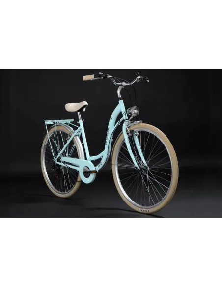 Miejski Rower Damski 28 6 Biegów Bagażnik Światła