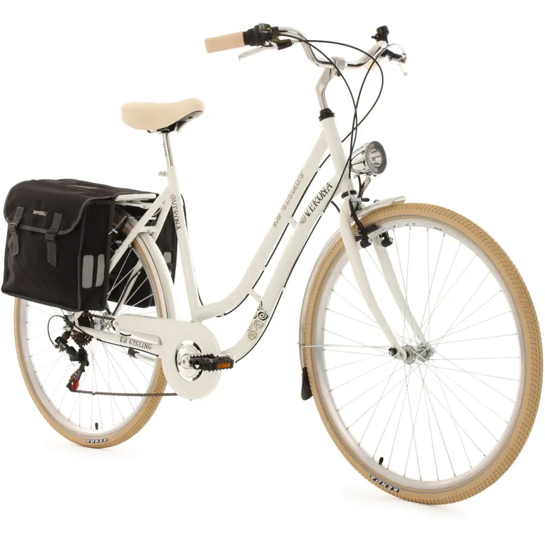 Rower Miejski Damski 28 Kobiet Bagażnik Retro