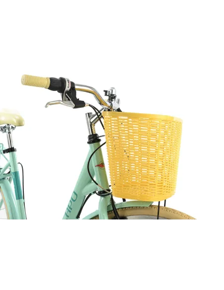 Rower Miejski Damski Damka 28 6 Biegów Koszyk Bagażnik Błotniki Stal VBrake