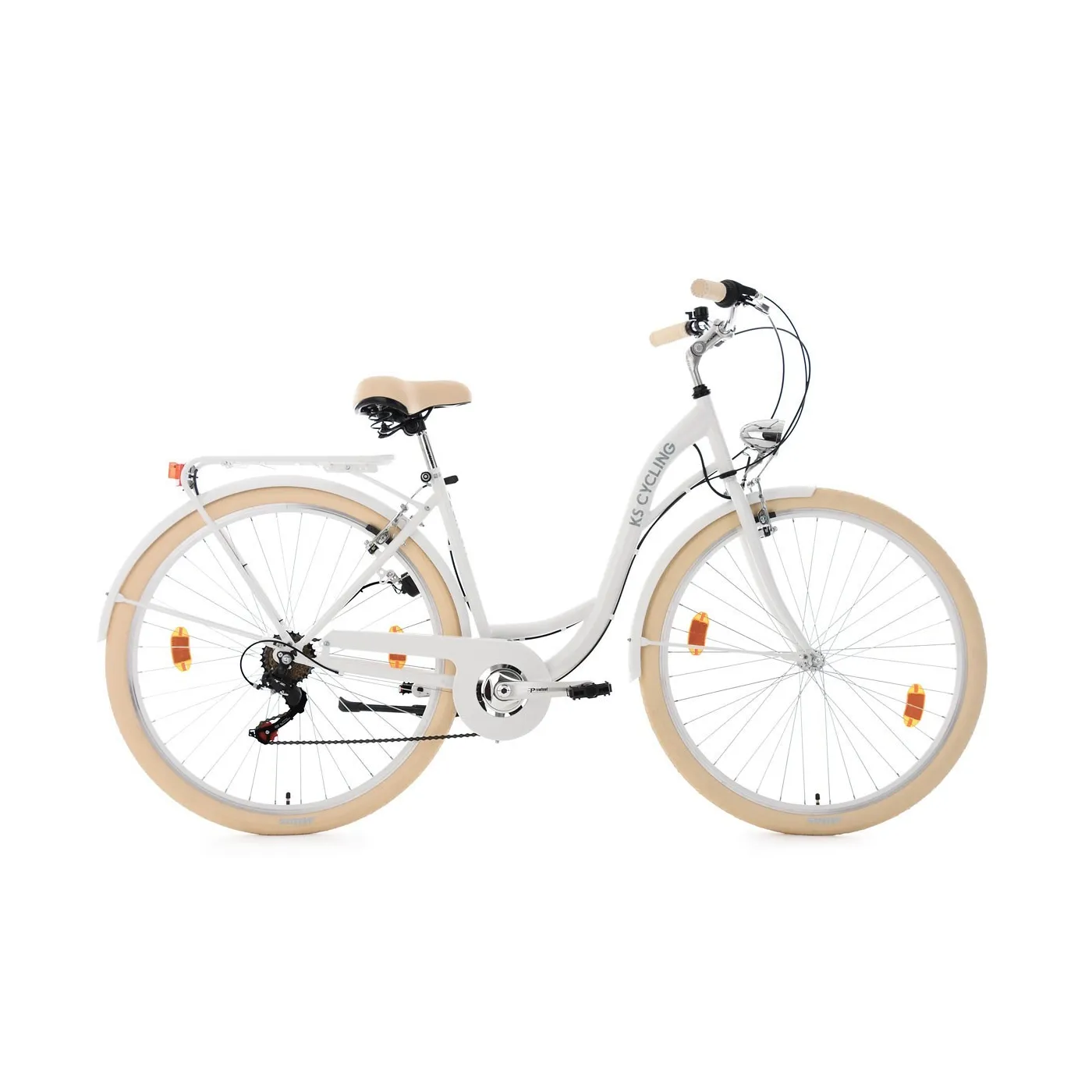 Niemiecki Miejski Damski Rower 28 Retro Damka Światła Dynamo Odblask 6 Bieg