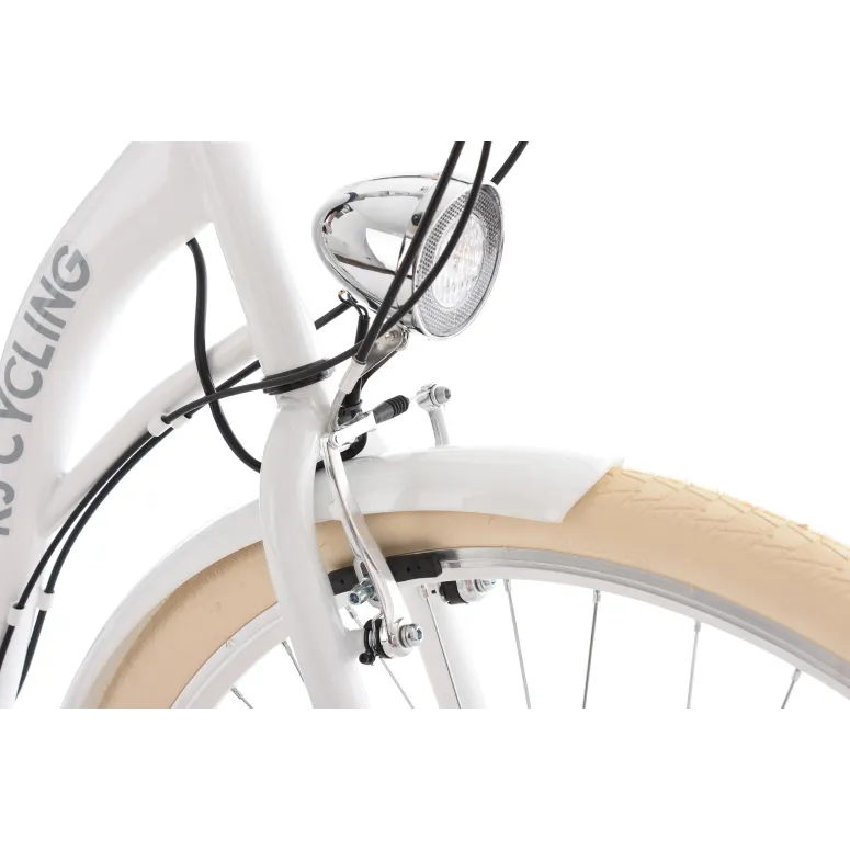 Niemiecki Miejski Damski Rower 28 Retro Damka Światła Dynamo Odblask 6 Bieg