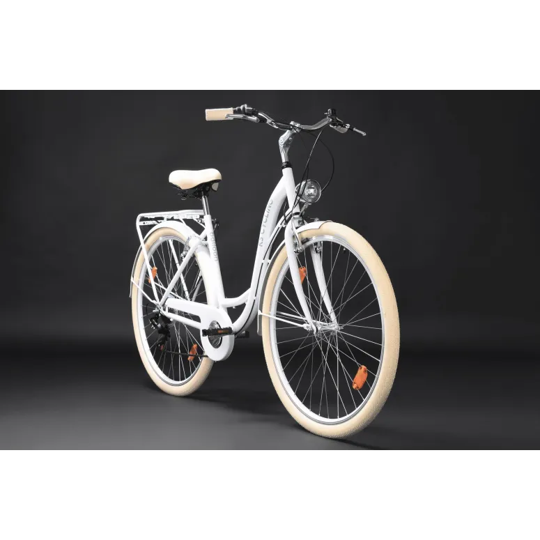 Niemiecki Miejski Damski Rower 28 Retro Damka Światła Dynamo Odblask 6 Bieg