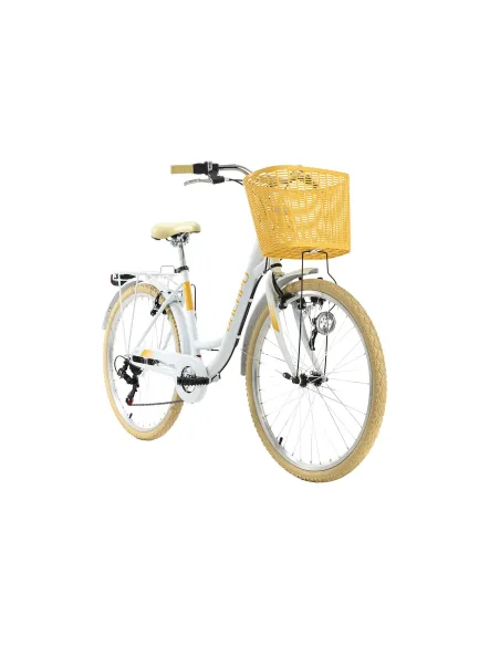 Rower Miejski 26 Damski Dziewczęcy Z Koszykiem Bagażnik Błotniki V Brake