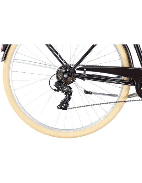 Damski Rower Miejski 28 Bagażniki 6 Biegów Światła