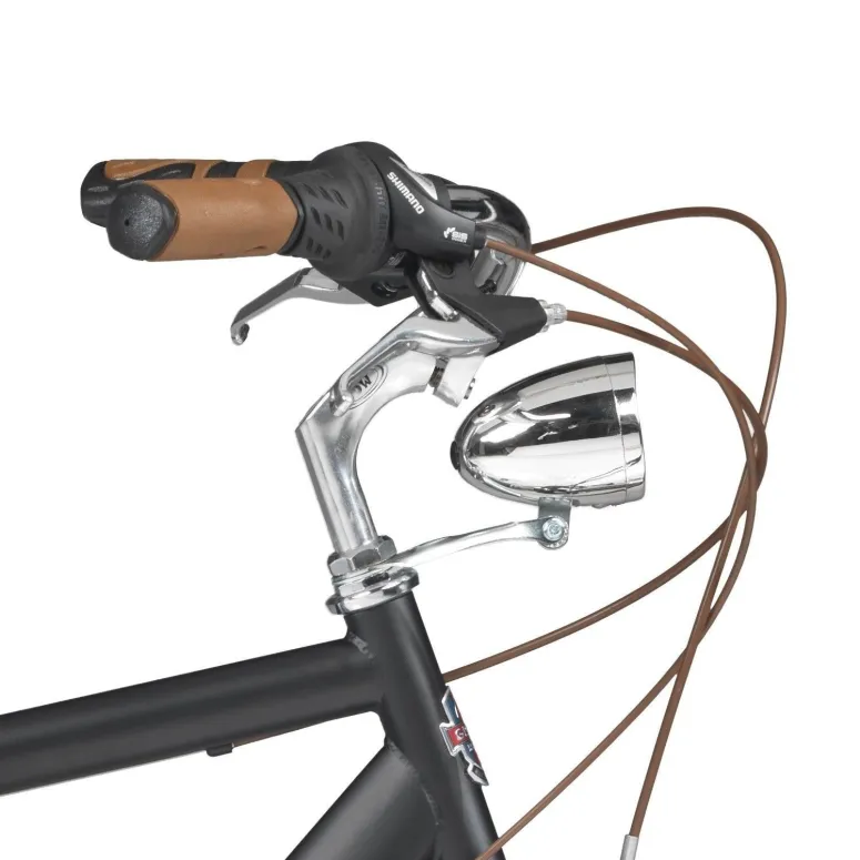 Męski Rower Miejski 28 Retro 6 Biegów Oświetlenie